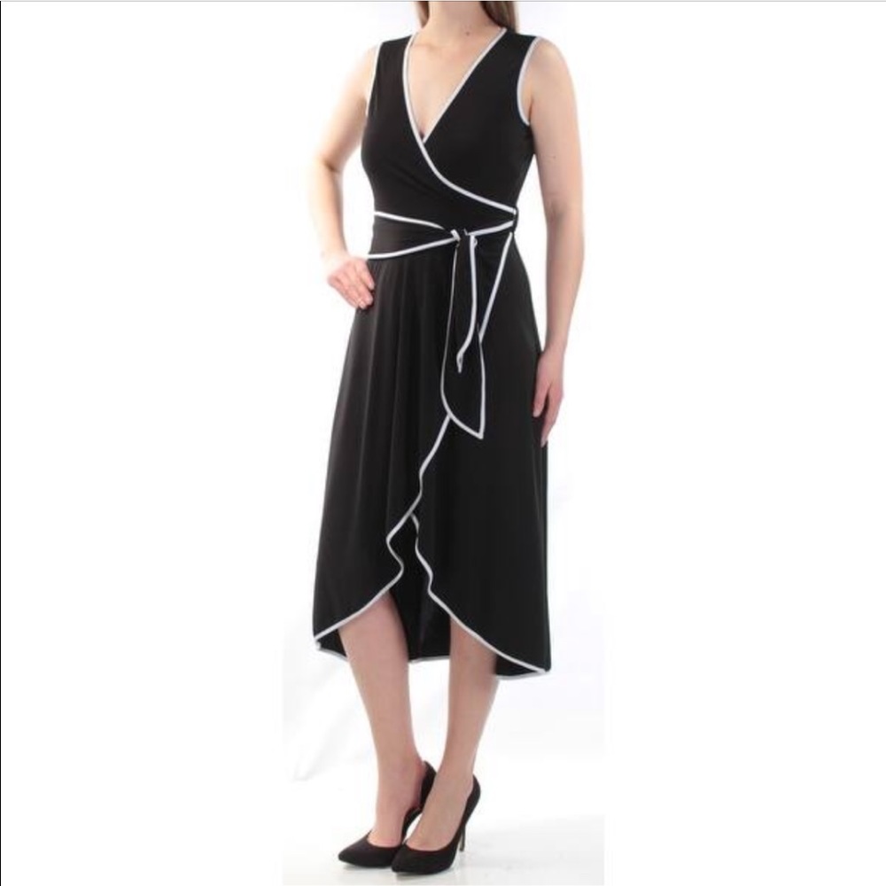 Calvin Klein | Black and White Wrap Dress | US 10